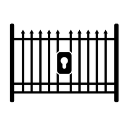 Photo of the locaked gate when we leave